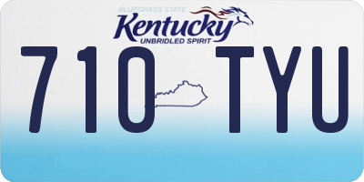 KY license plate 710TYU