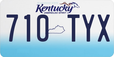 KY license plate 710TYX