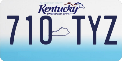 KY license plate 710TYZ