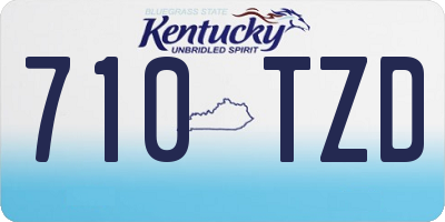 KY license plate 710TZD