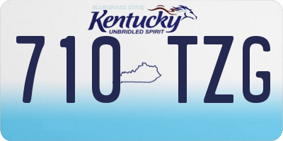 KY license plate 710TZG