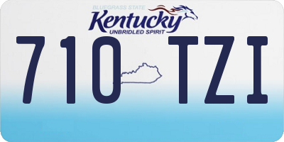 KY license plate 710TZI