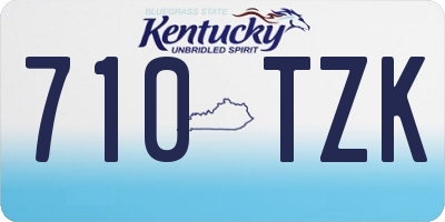 KY license plate 710TZK