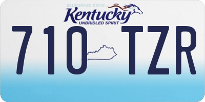 KY license plate 710TZR