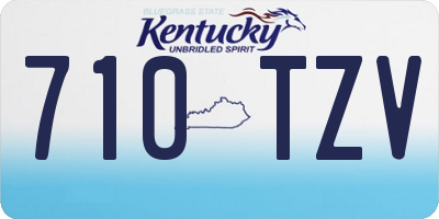 KY license plate 710TZV