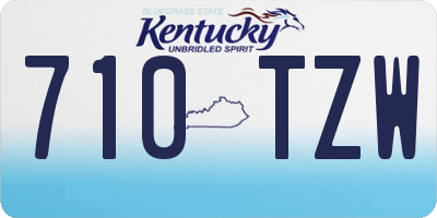 KY license plate 710TZW