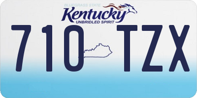 KY license plate 710TZX