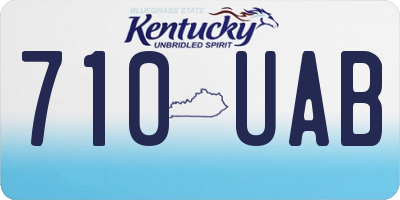 KY license plate 710UAB
