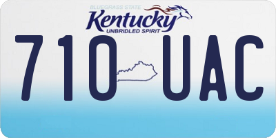 KY license plate 710UAC