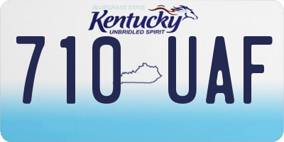 KY license plate 710UAF
