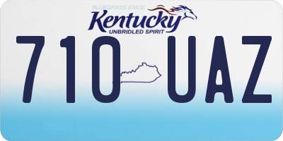 KY license plate 710UAZ