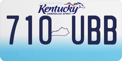 KY license plate 710UBB