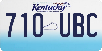 KY license plate 710UBC