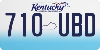 KY license plate 710UBD
