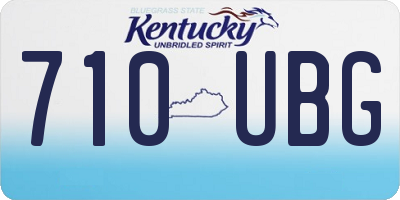 KY license plate 710UBG