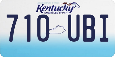 KY license plate 710UBI