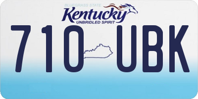 KY license plate 710UBK