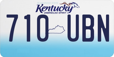 KY license plate 710UBN