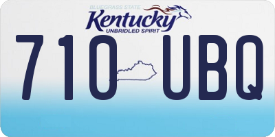 KY license plate 710UBQ