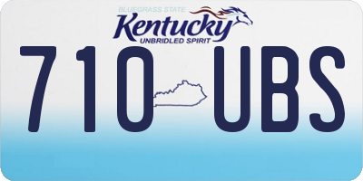 KY license plate 710UBS