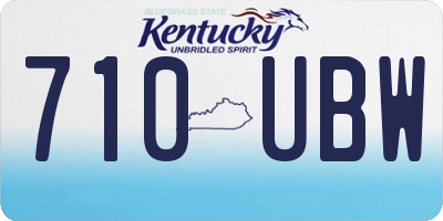 KY license plate 710UBW