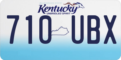 KY license plate 710UBX