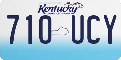 KY license plate 710UCY