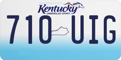 KY license plate 710UIG
