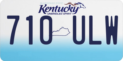 KY license plate 710ULW