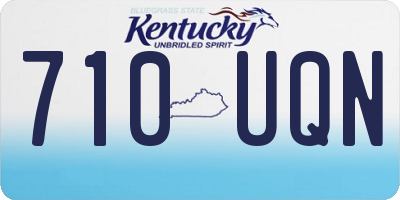KY license plate 710UQN