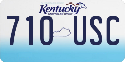 KY license plate 710USC