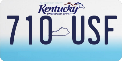 KY license plate 710USF