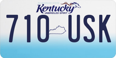 KY license plate 710USK
