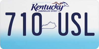 KY license plate 710USL