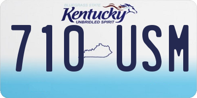 KY license plate 710USM