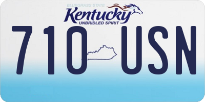 KY license plate 710USN