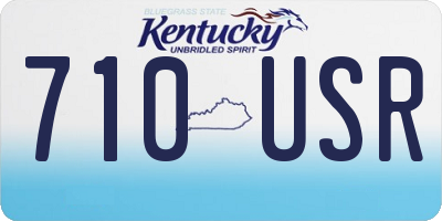 KY license plate 710USR
