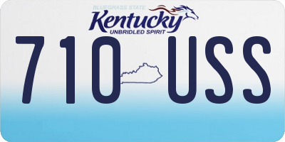 KY license plate 710USS