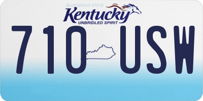 KY license plate 710USW