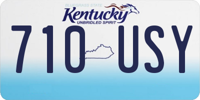 KY license plate 710USY