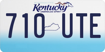 KY license plate 710UTE