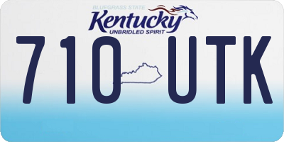 KY license plate 710UTK