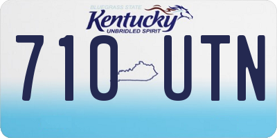 KY license plate 710UTN