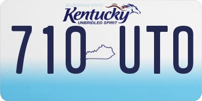 KY license plate 710UTO