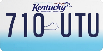 KY license plate 710UTU