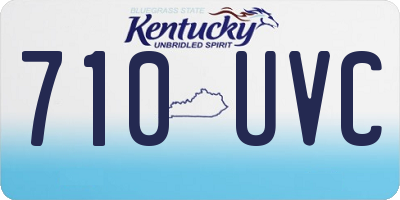 KY license plate 710UVC