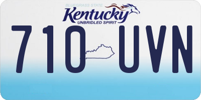 KY license plate 710UVN