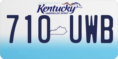 KY license plate 710UWB