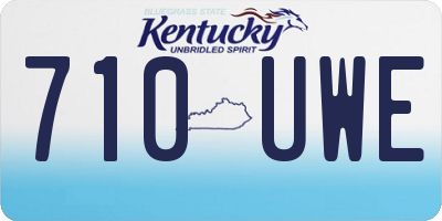 KY license plate 710UWE
