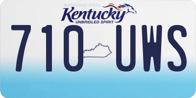 KY license plate 710UWS